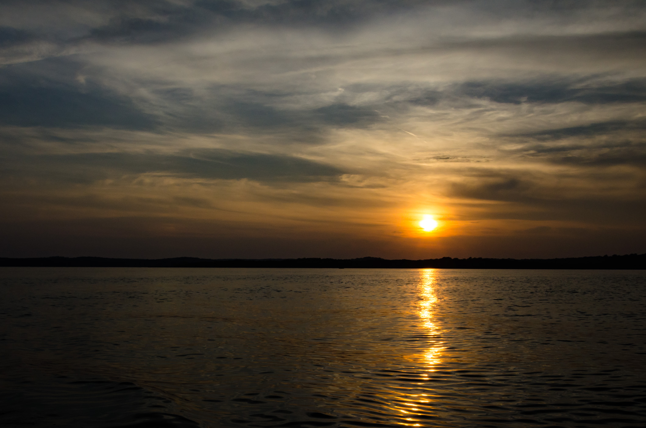 Sunset at Stockton lake