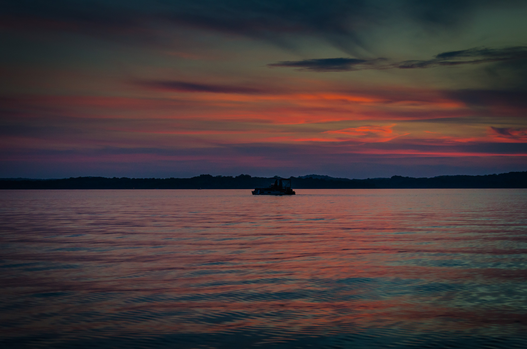 Twilight at Stockton lake