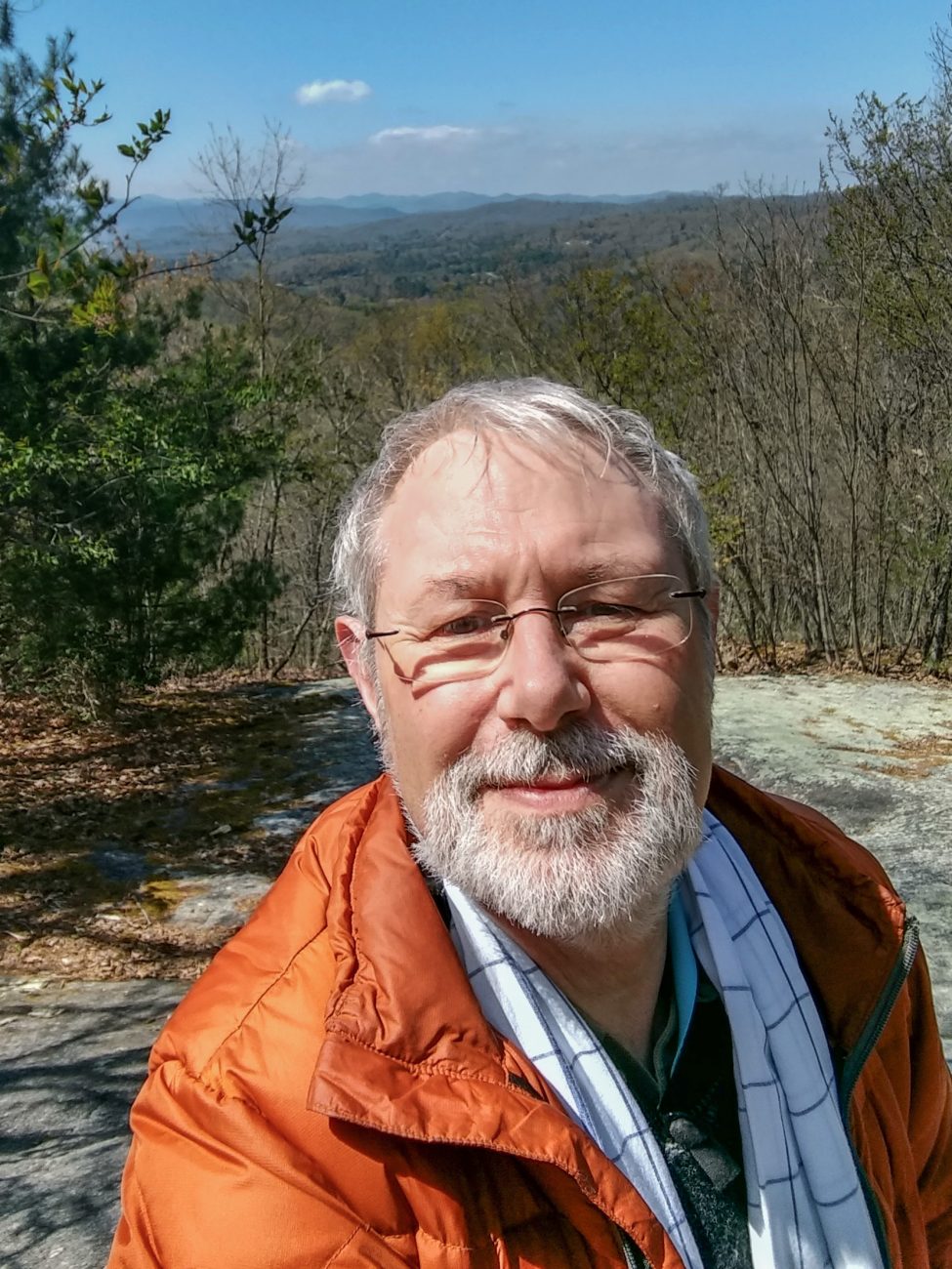 Photograph of Gary Allman on the hiking trails at Kanuga -- Near Hendersonville, North Carolina